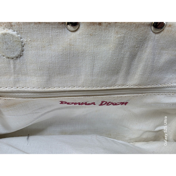 Donna Dixon Clutch Bamboo Purse Boho Magnetic Closure Blue White Moroccan‎ Tile - Picture 7 of 7